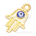 gold alloy turkey blue eye pendant wholesale hamsa hand charms